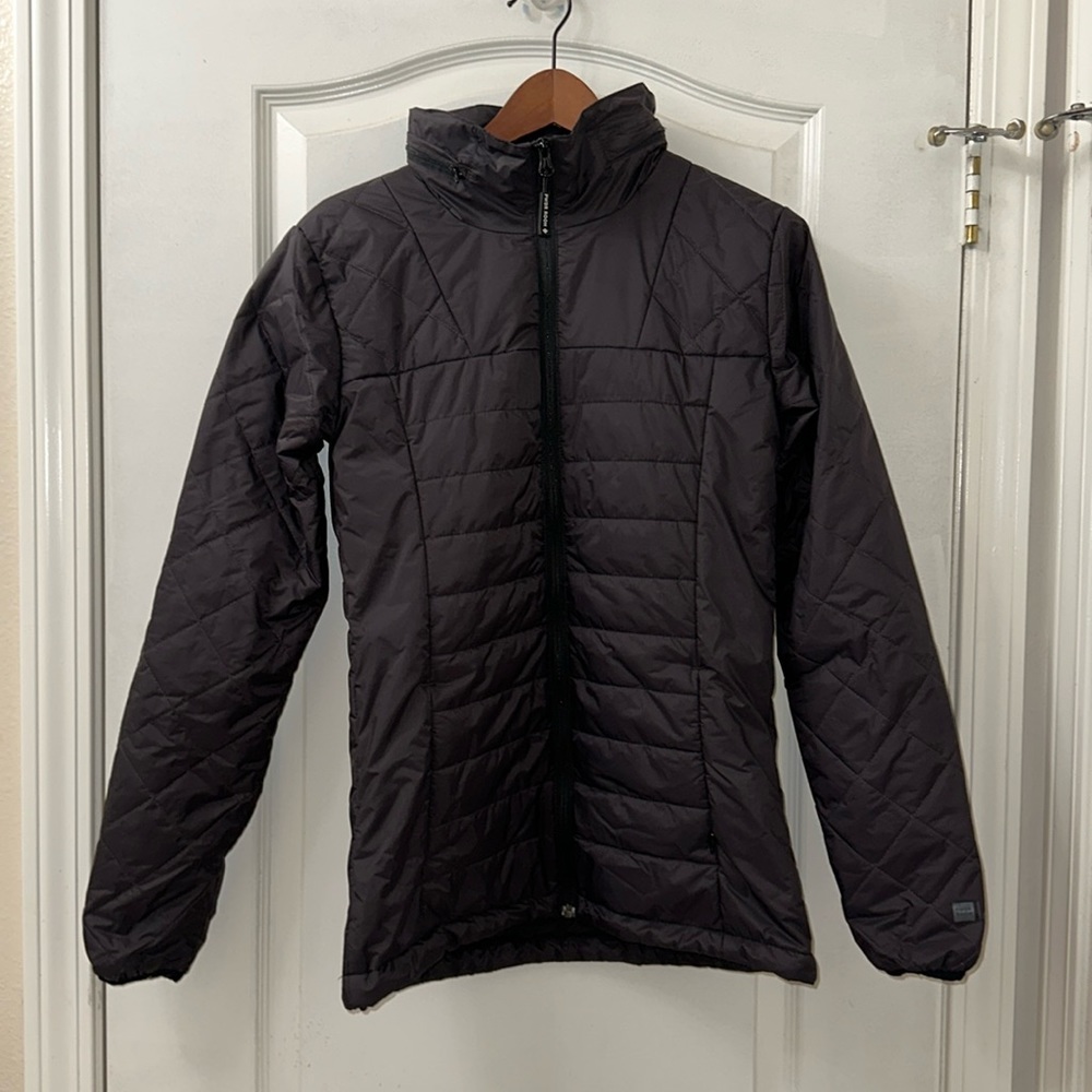 Pwdr Room Women Puffer Hooded Jacket Light Weight Dark Brown